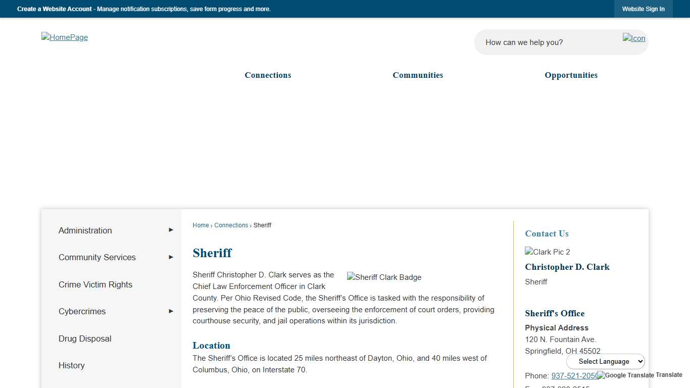 Sheriff | Clark County, OH - Official Website